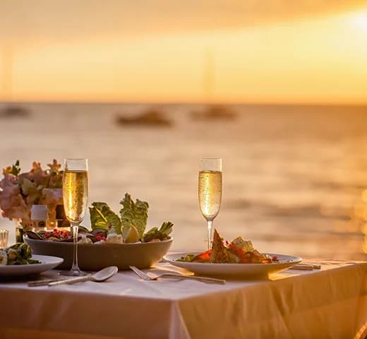 A refined restaurant table setting